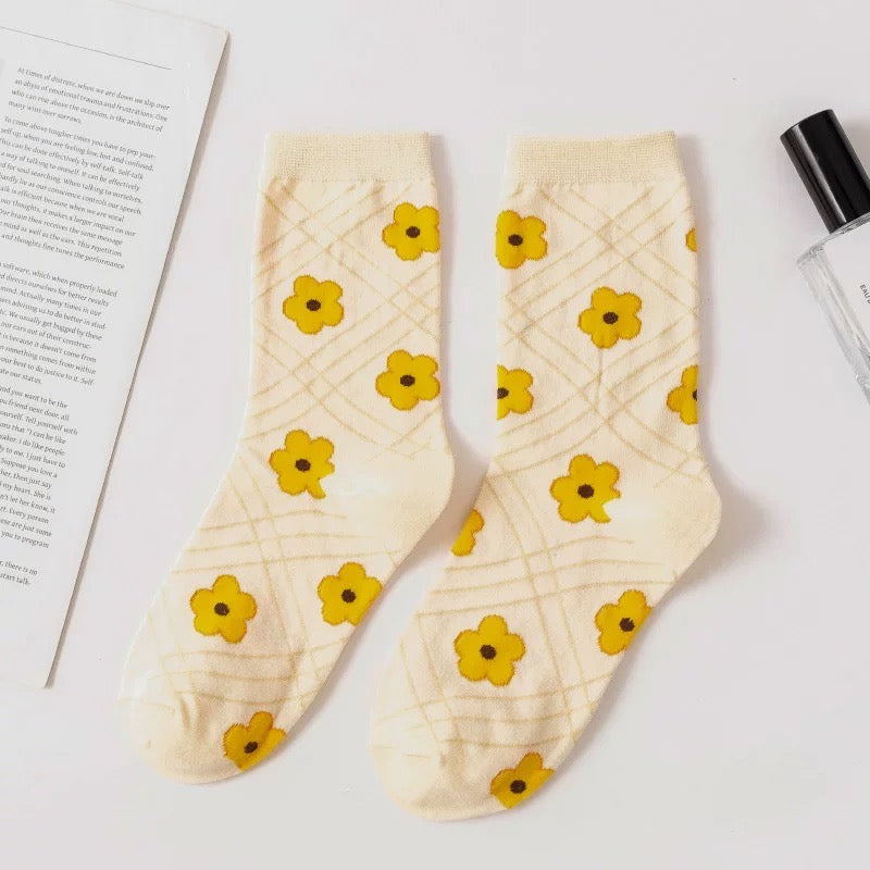 Women Flower Socks