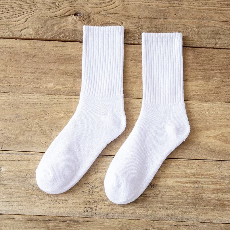 Women Cotton Socks, White