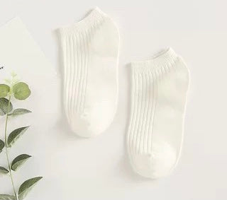 Women Cotton Socks, White