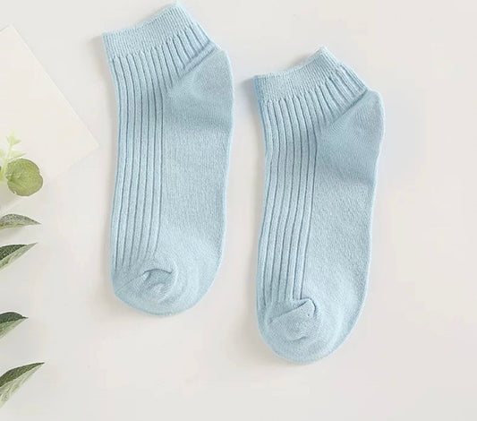 Women Cotton Socks, Blue