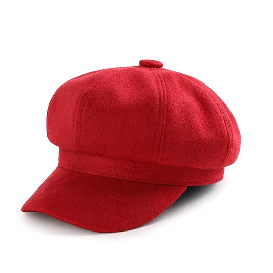 Women Fashion Soft Cap, Red