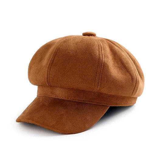 Women Soft Fashion Cap, Brown