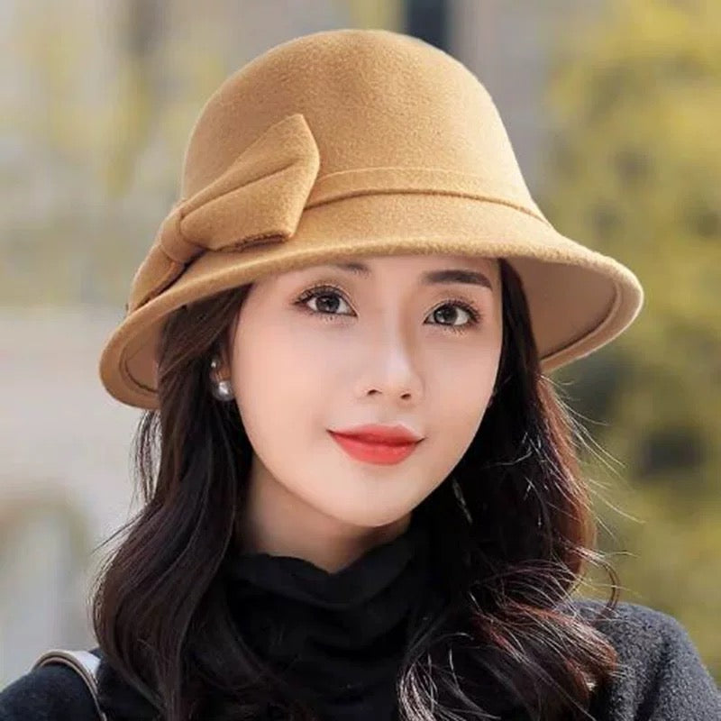 Women Wool Bow Hat, More Colors Available