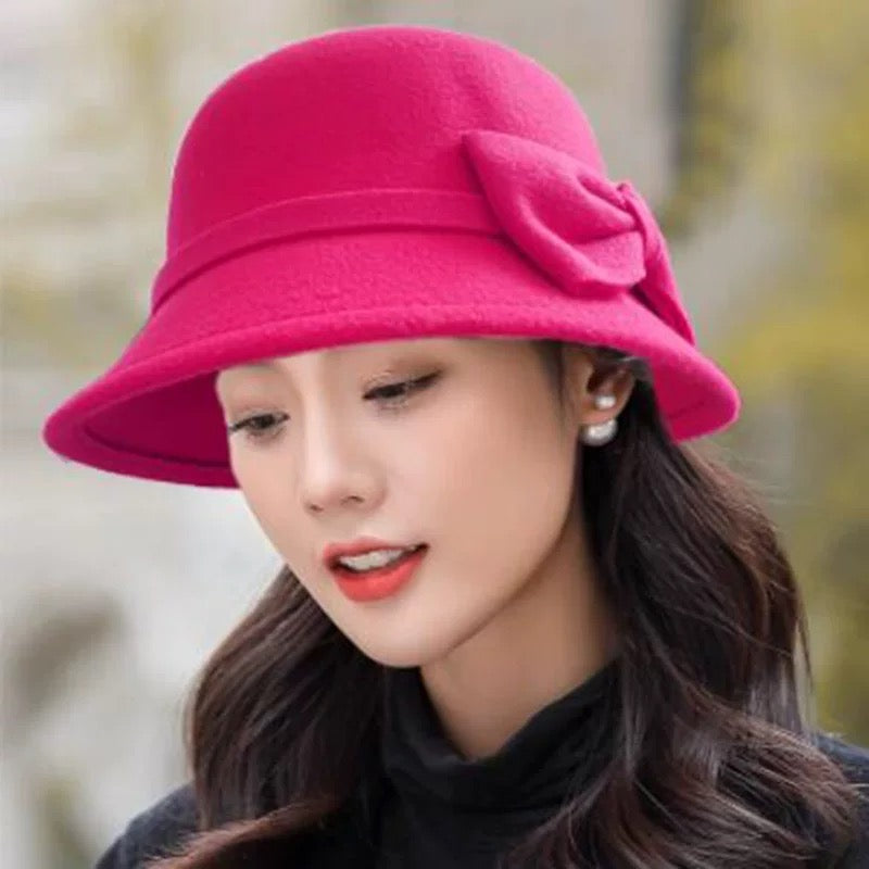 Women Wool Bow Hat, More Colors Available