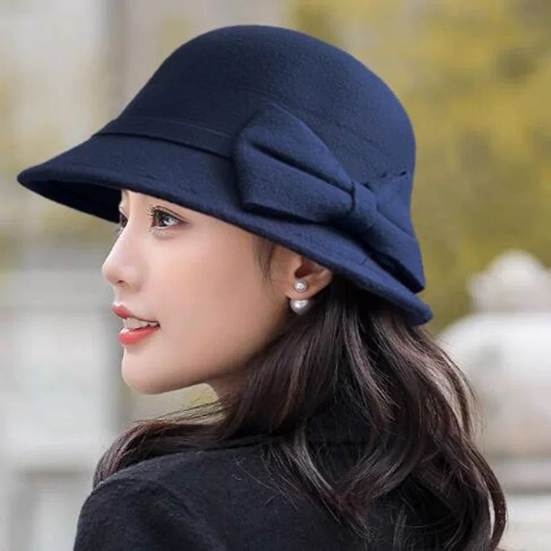 Women Wool Bow Hat, More Colors Available