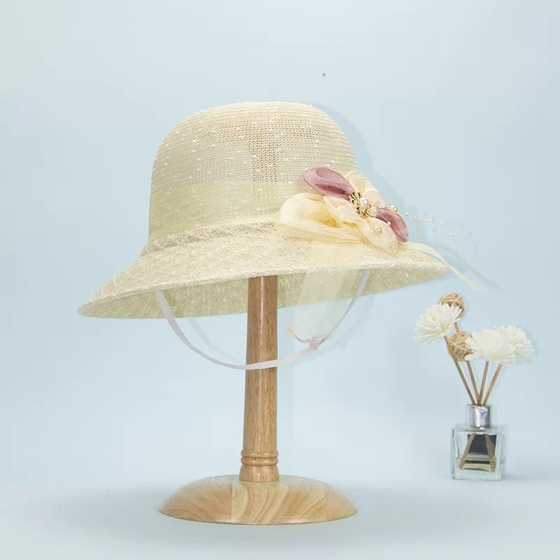 Women Summer Flower Straw Hat