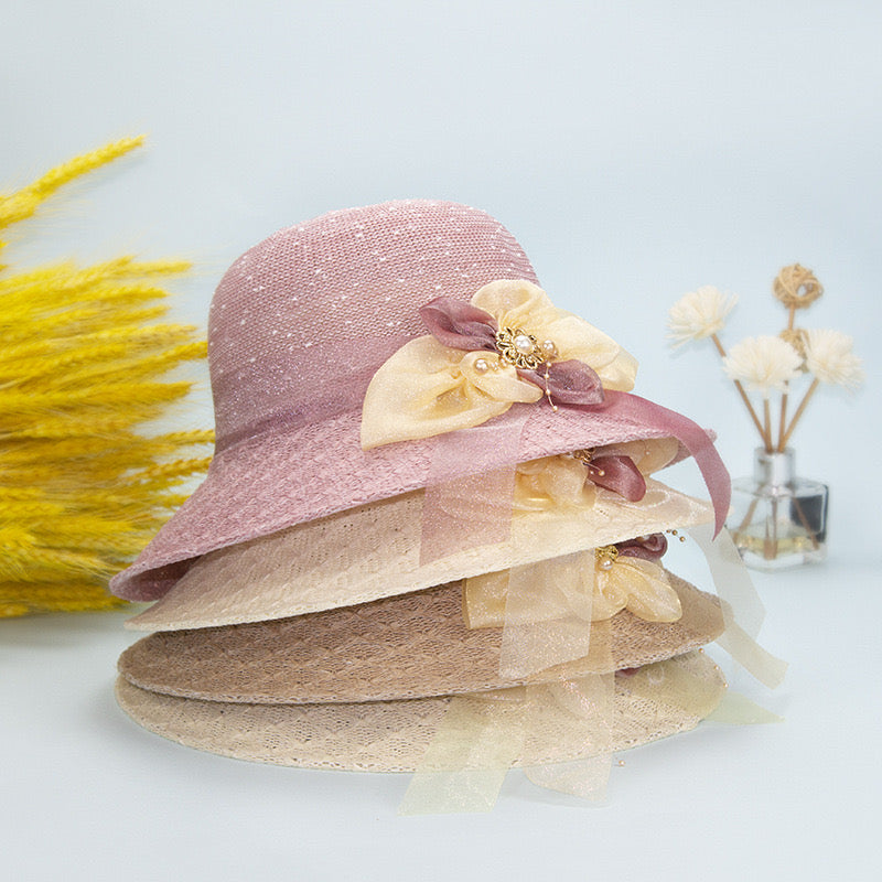 Women Summer Flower Straw Hat