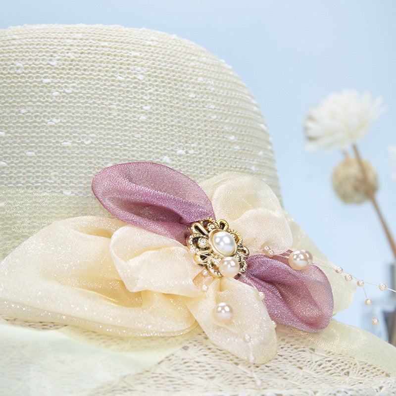 Women Summer Flower Straw Hat