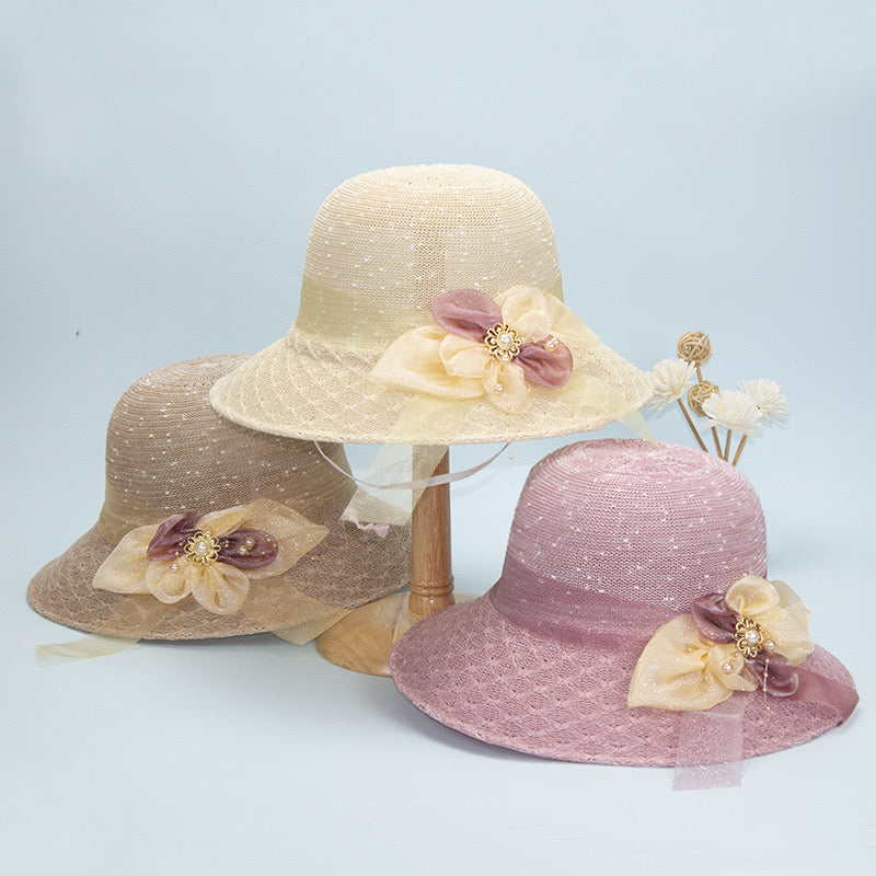 Women Summer Flower Straw Hat