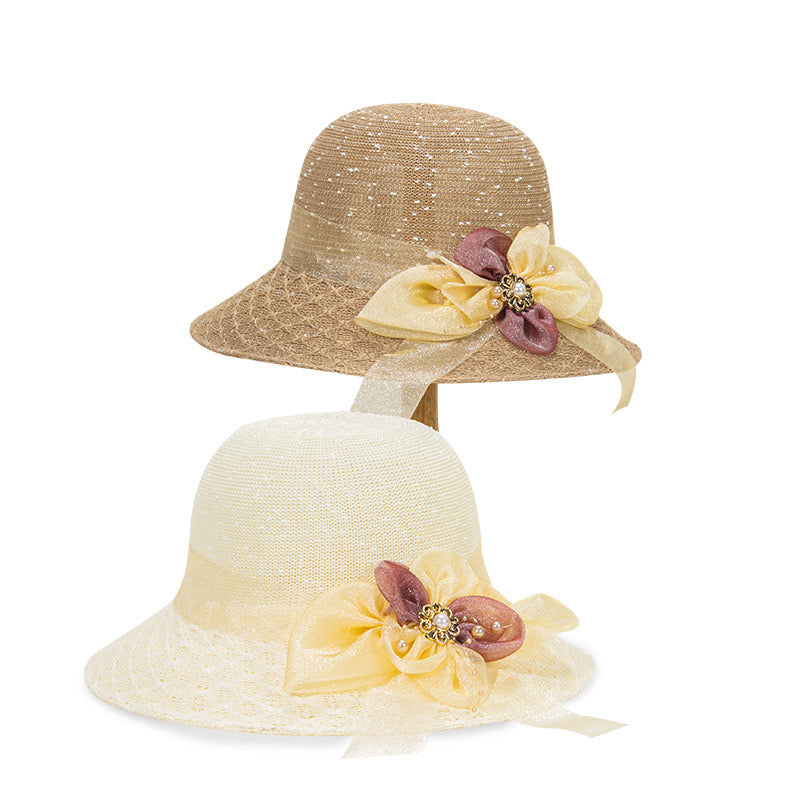 Women Summer Flower Straw Hat