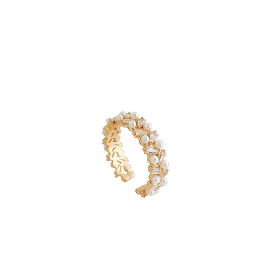 Women Pearl Adjustable Ring