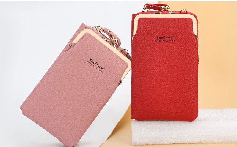 Fashion Quality Crossbody Long Bag for Phone, Red