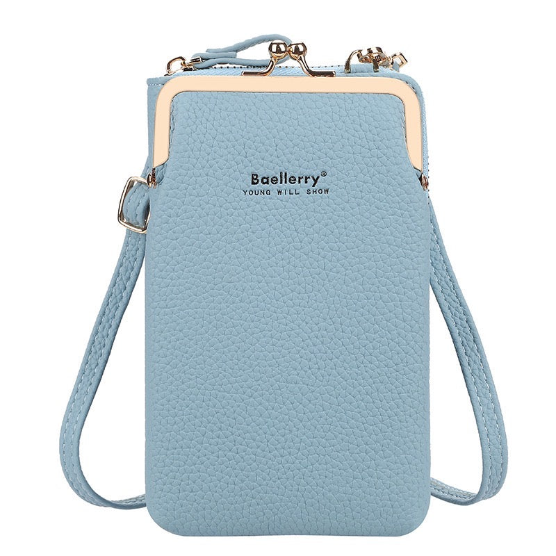 Fashion Quality Crossbody Long Bag for Phone, Blue