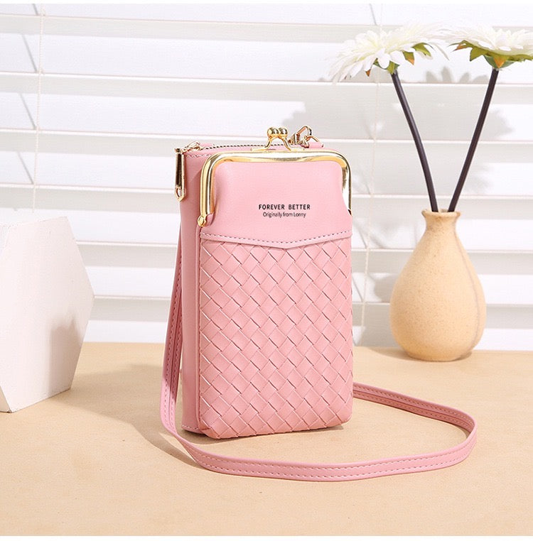 Women Crossbody Phone Bag, Pink