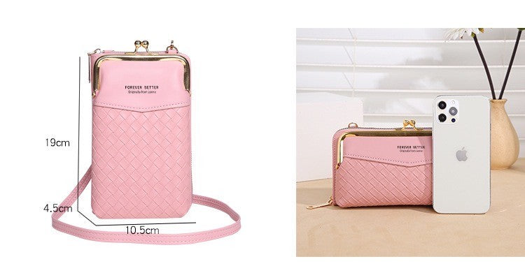 Women Crossbody Phone Bag, Pink