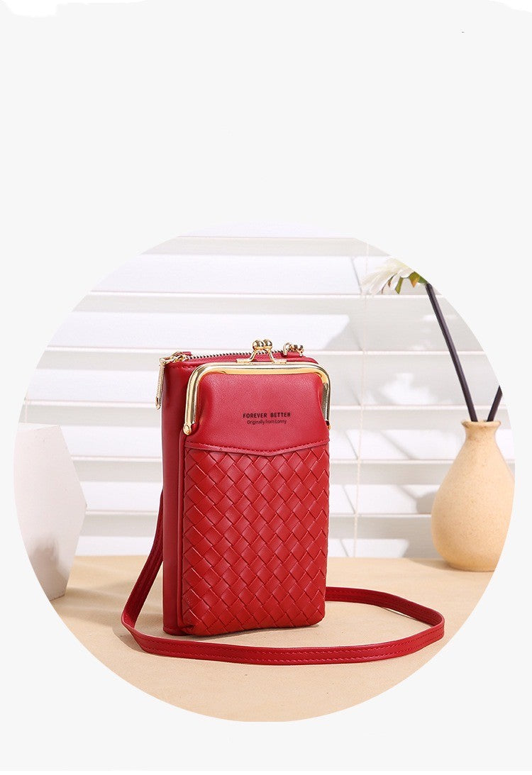 Women Crossbody Phone Bag, Red